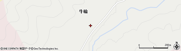 徳島県那賀町（那賀郡）牛輪（いしとう）周辺の地図