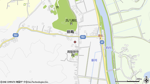 〒811-3505 福岡県宗像市田島の地図