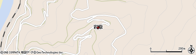 高知県大豊町（長岡郡）岩原周辺の地図