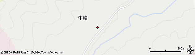 徳島県那賀町（那賀郡）牛輪（志やうこう谷）周辺の地図
