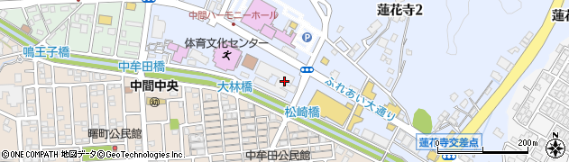中間市立病院周辺の地図