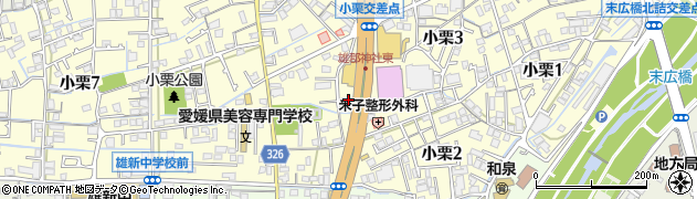 伊予銀行いよぎんＳＭＡＲＴｐｌｕｓ小栗 ＡＴＭ周辺の地図
