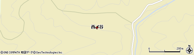 徳島県那賀町（那賀郡）拝宮（西ノ谷）周辺の地図