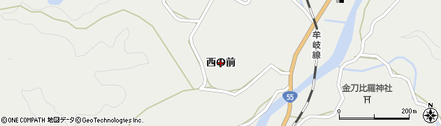 徳島県阿南市福井町（西の前）周辺の地図