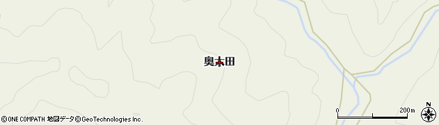 高知県大豊町（長岡郡）奥大田周辺の地図