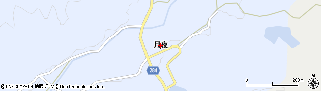 徳島県阿南市新野町（月夜）周辺の地図