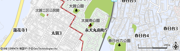 永犬丸南町五丁目公園周辺の地図