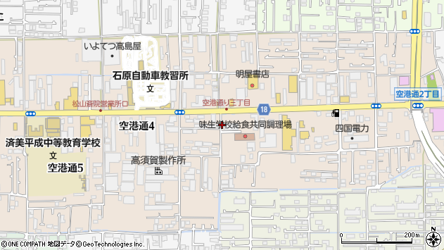 〒791-0054 愛媛県松山市空港通３丁目の地図