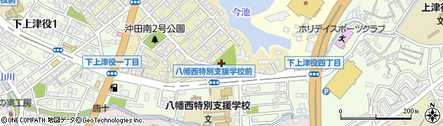 沖田南1号公園周辺の地図