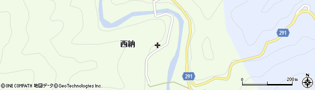 徳島県那賀町（那賀郡）西納（戸丸）周辺の地図