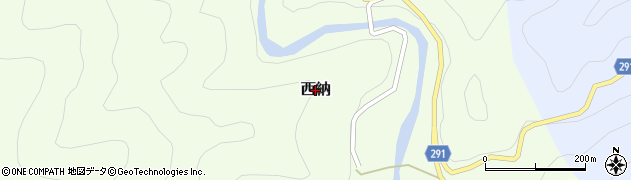 徳島県那賀町（那賀郡）西納周辺の地図