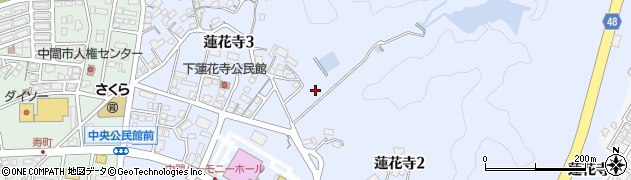 福岡県中間市蓮花寺周辺の地図