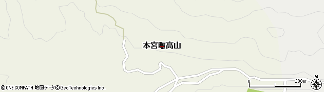 和歌山県田辺市本宮町高山周辺の地図