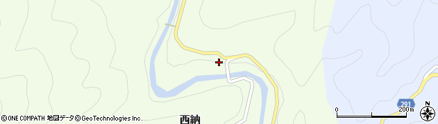 徳島県那賀町（那賀郡）西納（上平間）周辺の地図