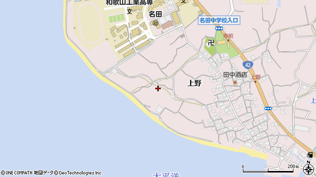 〒644-0022 和歌山県御坊市名田町上野の地図