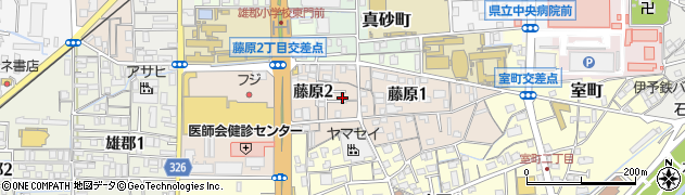 愛媛県松山市藤原周辺の地図