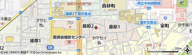 愛媛県松山市藤原周辺の地図