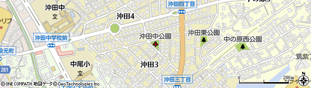 沖田中公園周辺の地図