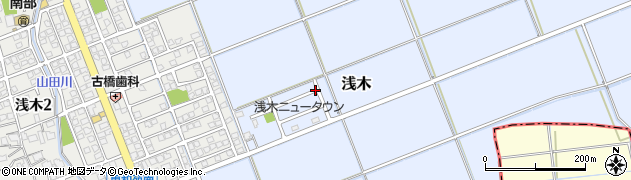 福岡県遠賀町（遠賀郡）浅木周辺の地図