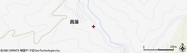 徳島県那賀郡那賀町菖蒲小屋ノ谷周辺の地図