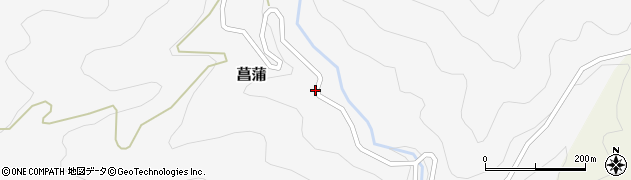 徳島県那賀町（那賀郡）菖蒲（小屋ノ谷）周辺の地図