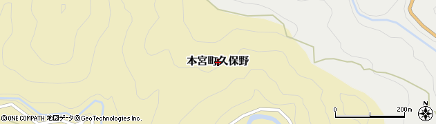 和歌山県田辺市本宮町久保野周辺の地図