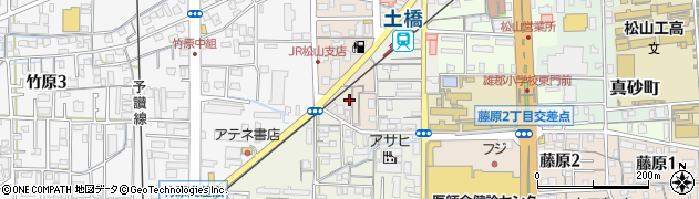 愛媛県松山市竹原町周辺の地図