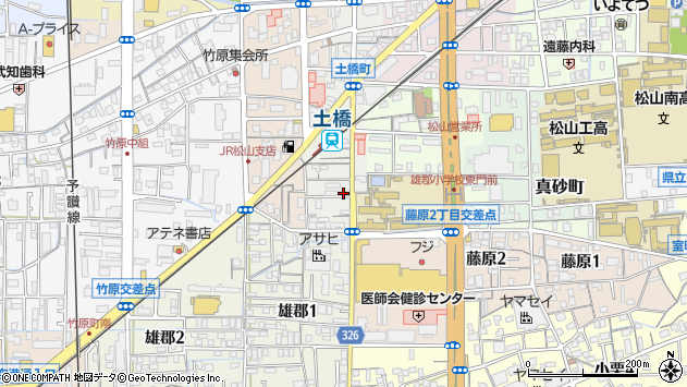 〒790-0032 愛媛県松山市土橋町の地図