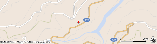 徳島県三好市東祖谷樫尾168周辺の地図