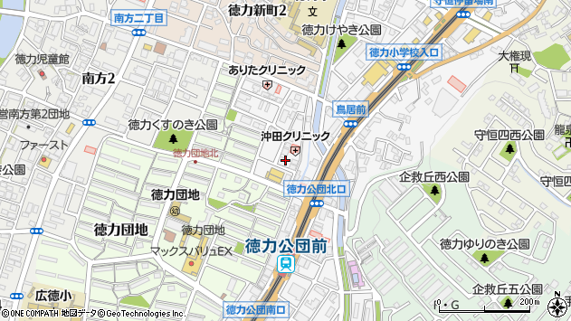 〒802-0974 福岡県北九州市小倉南区徳力の地図