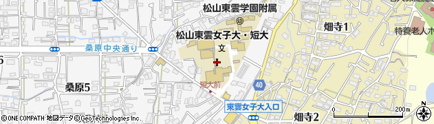 松山東雲学園　女子大学・短期大学・入試問合せ周辺の地図