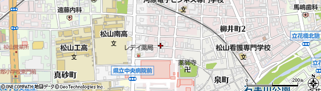 愛媛県松山市春日町周辺の地図