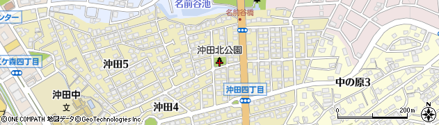 沖田北公園周辺の地図