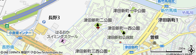 津田新町二丁目公園周辺の地図