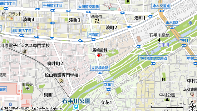〒790-0013 愛媛県松山市河原町の地図