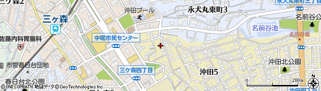 沖田鍼灸院周辺の地図