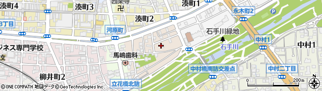 愛媛県松山市北立花町周辺の地図