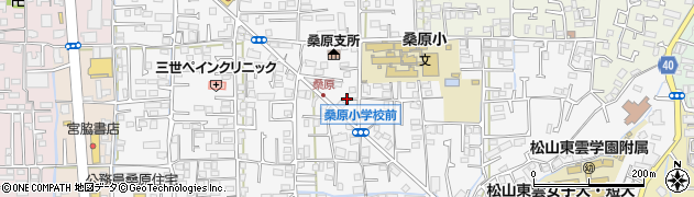 愛媛県松山市桑原周辺の地図
