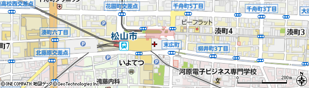 伊予鉄高島屋売場（本館）４Ｆいよてつ高島屋ヤングレジカウンター（西側）周辺の地図