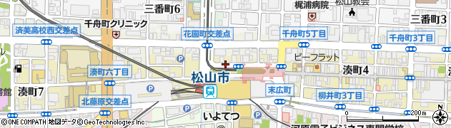 松山市駅前周辺の地図
