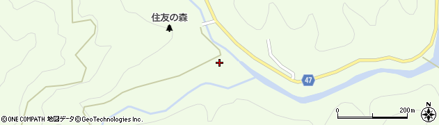 愛媛県新居浜市別子山（七番）周辺の地図
