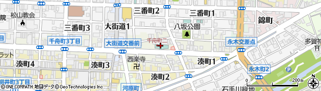 海鮮文殊亭千舟町店周辺の地図