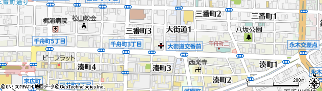 大街道口周辺の地図