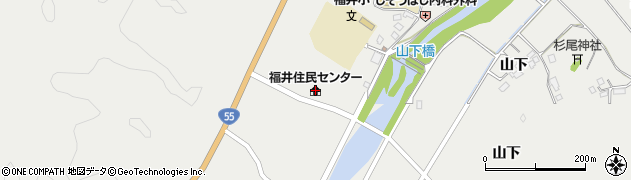 阿南市福井住民センター周辺の地図