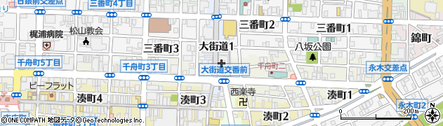 愛媛県松山市大街道1丁目5-8周辺の地図