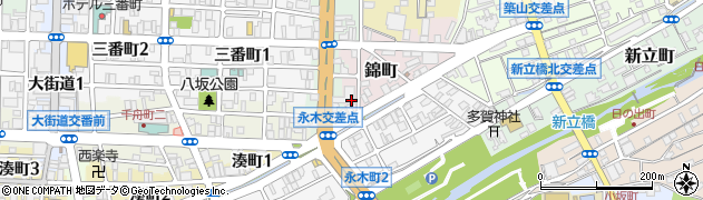 愛媛県松山市錦町3周辺の地図