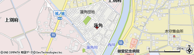 福岡県遠賀町（遠賀郡）蓮角周辺の地図