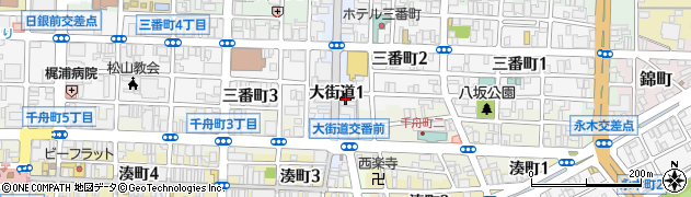 愛媛県松山市大街道1丁目5-25周辺の地図