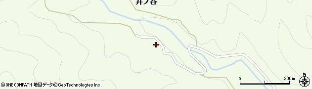 徳島県那賀町（那賀郡）井ノ谷（蔭）周辺の地図