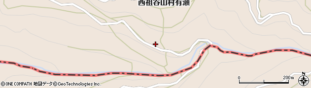 徳島県三好市西祖谷山村有瀬359周辺の地図